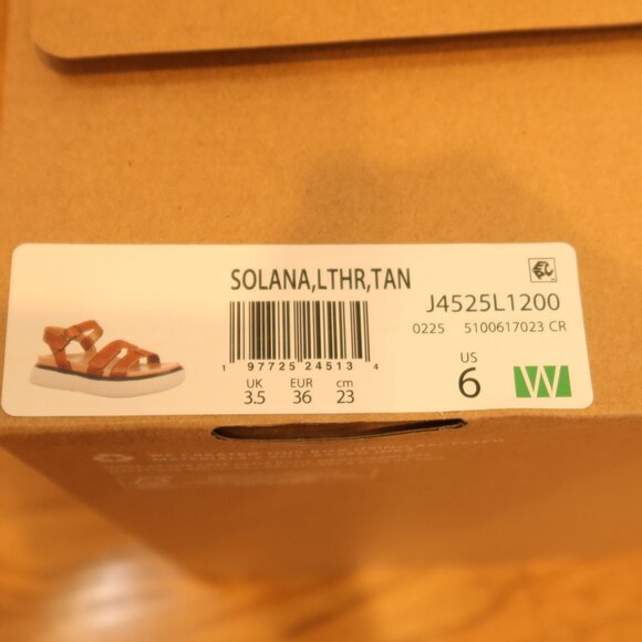 NWB VIONIC SOLANA Sandal 6 Wide leather tan comfort buckle walking relaxed ortho - Picture 8 of 8